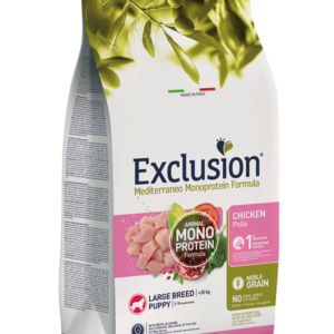 EXCLUSION MEDITERRANEO PUPPY LARGE BREED POLLO 12 KG