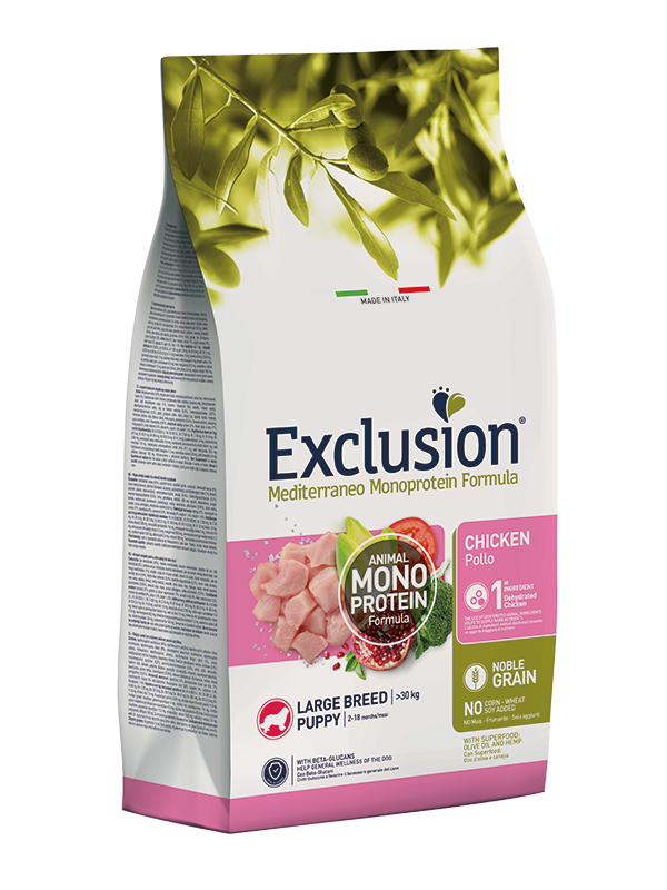 EXCLUSION MEDITERRANEO PUPPY LARGE BREED POLLO 12 KG
