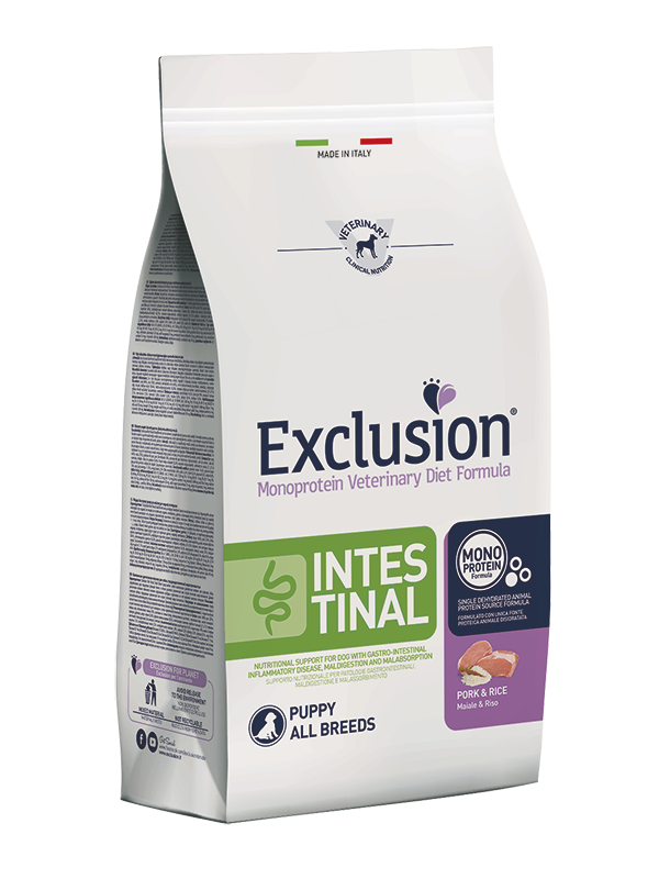 EXCLUSION INTESTINAL PUPPY ALL BREEDS MAIALE E RISO