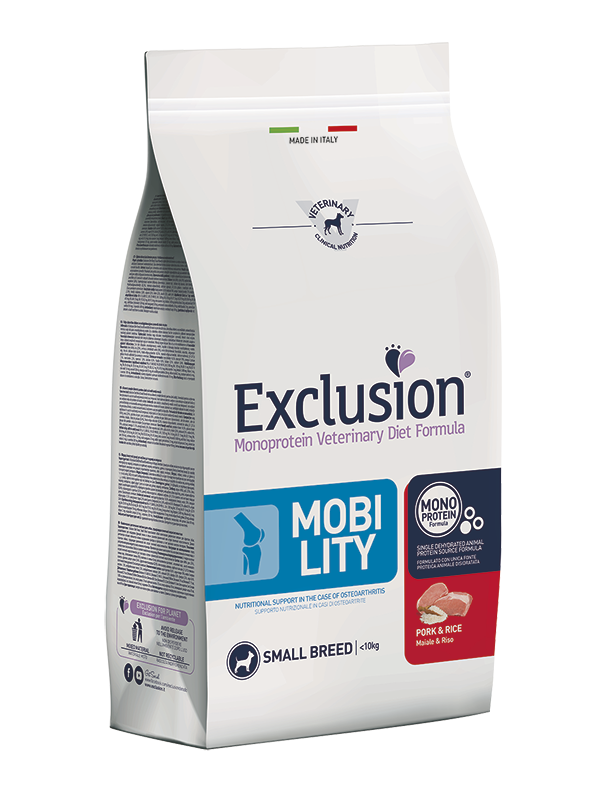 EXCLUSION METABOLIC SMALL BREED MAIALE E RISO 2 KG