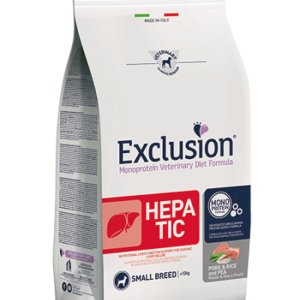 EXCLUSION SMALL BREED ADULT HEPATC MAIALE, RISO E PISELLI 2 KG